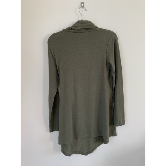 NWT DG2 by Diane Gilman Cinched Waist Olive Green Turtleneck Sweater- Size XS - Picture 8 of 8